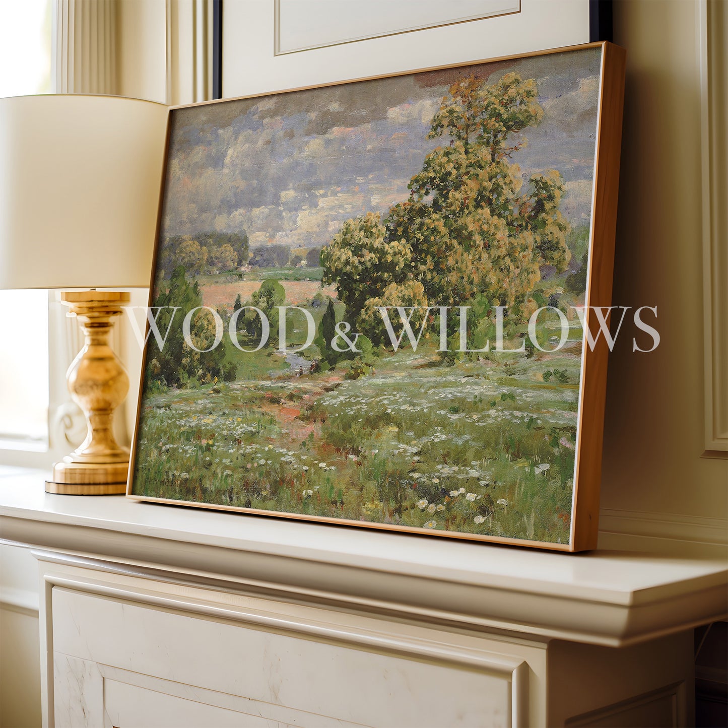 Beautiful 19th Century Landscape Giclée Print – Nature Scene on Canvas & Archival Paper