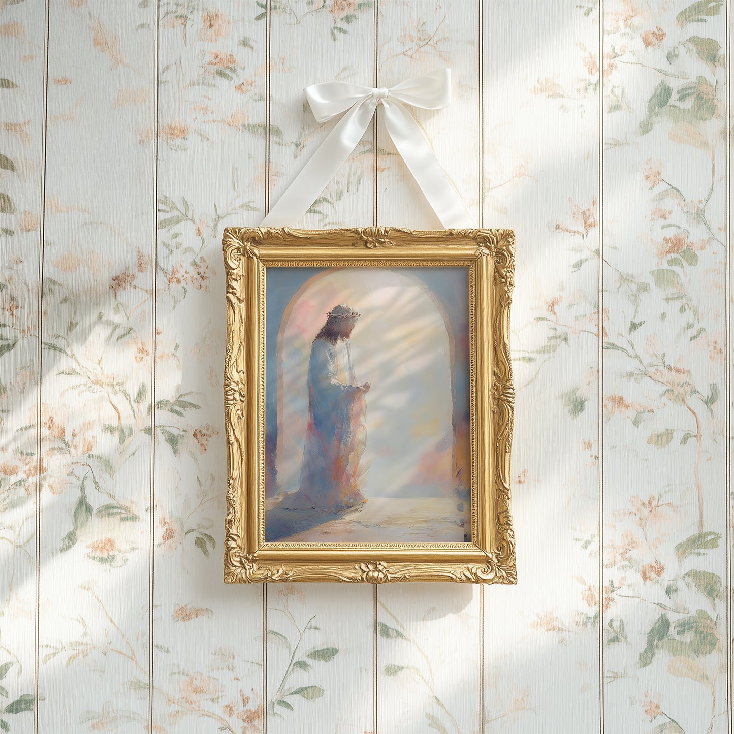 Jesus Before the Cross – Crown of Thorns Art Print | Passion of the Christ | Faith-Based Christian Wall Art