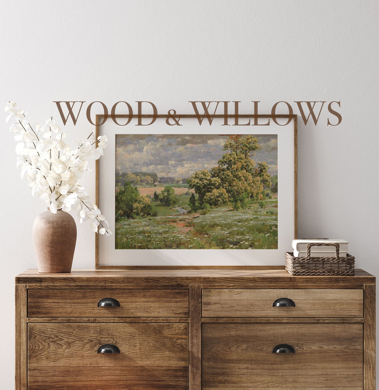 Beautiful 19th Century Landscape Giclée Print – Nature Scene on Canvas & Archival Paper