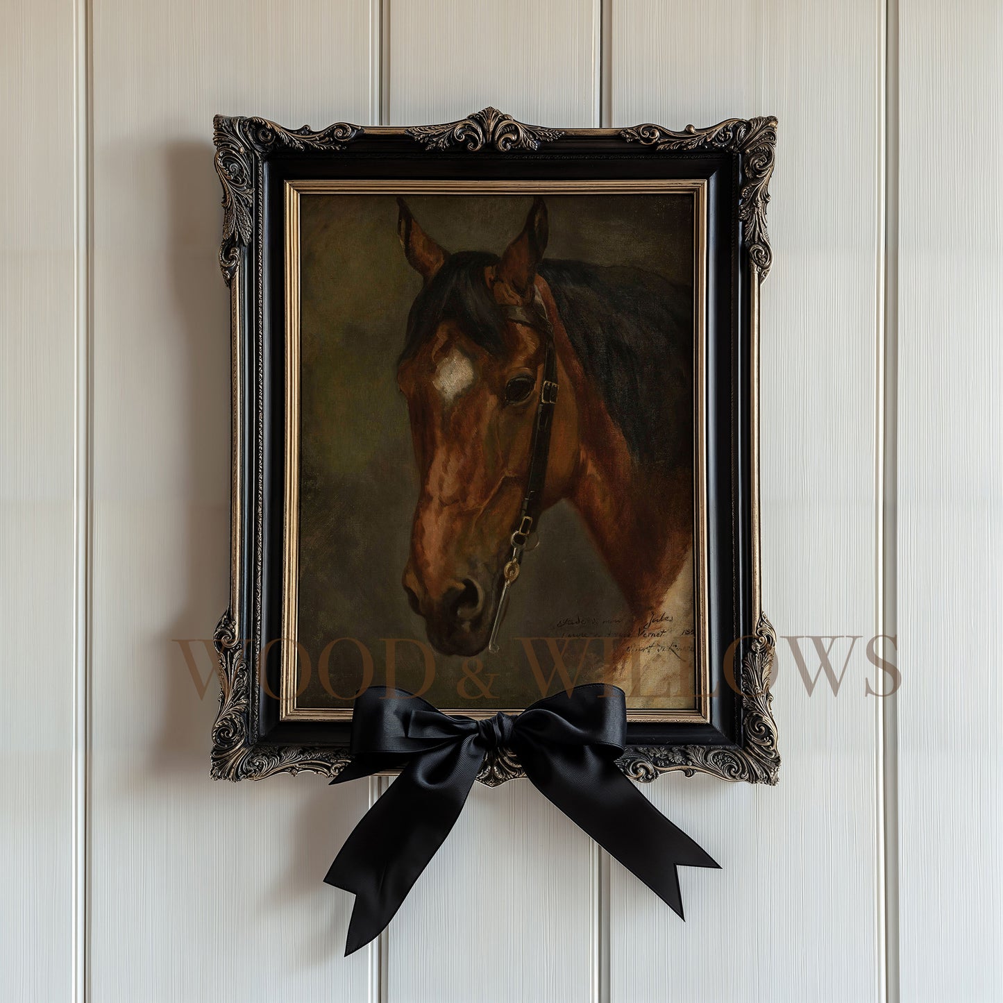 Vintage Horse Print Giclée Art – Antique Equestrian Artwork on Canvas & Archival Paper