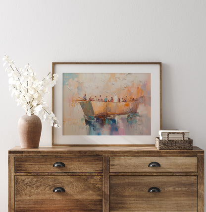 Modern Noah’s Ark Christian Wall Art – Faith-Inspired Decor for Your Home