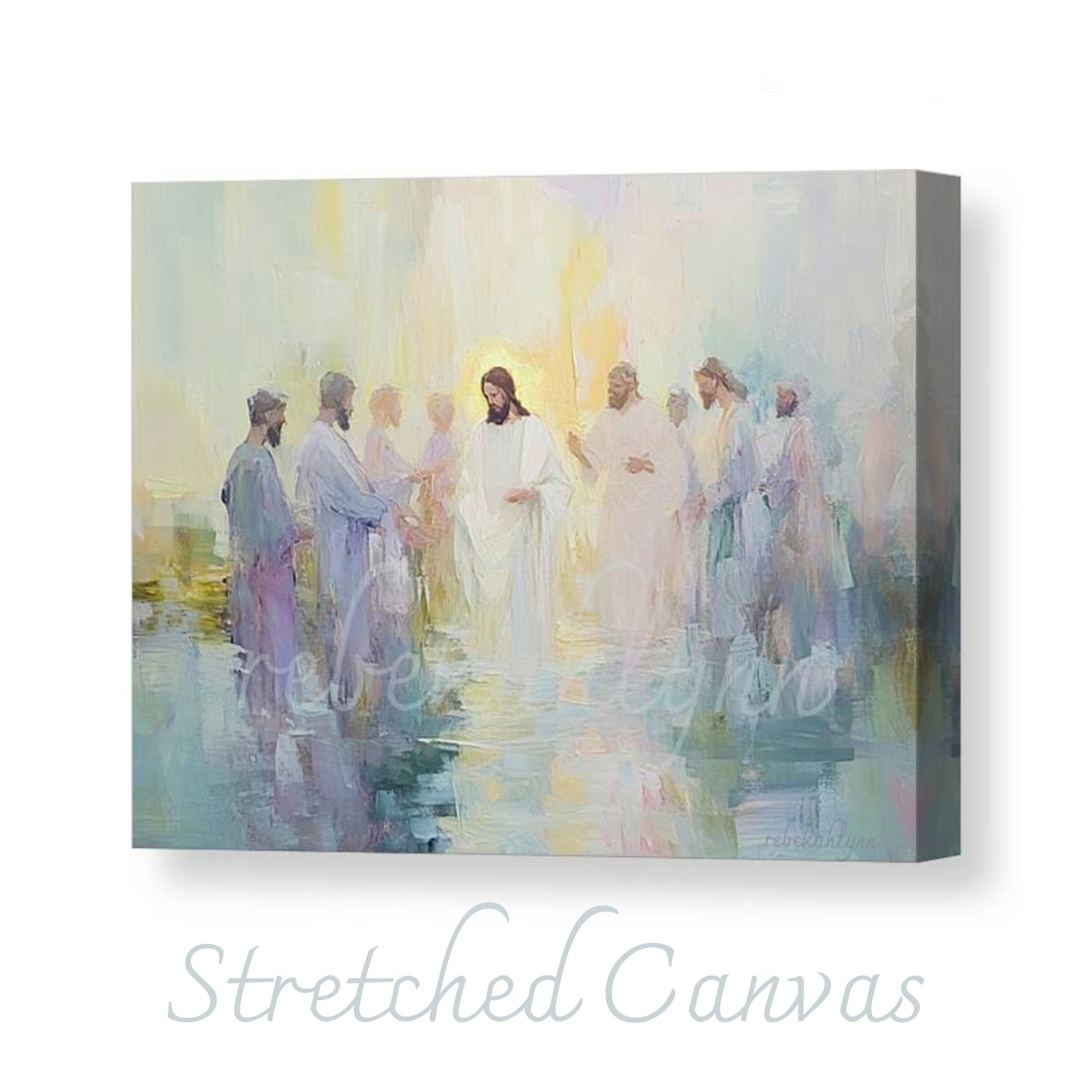 Jesus Being Baptized - Christian Artwork