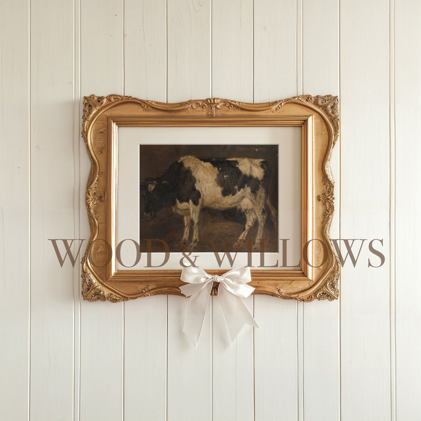 Vintage Cow Artwork – Fine Art Print