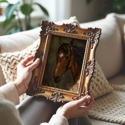 Vintage Horse Print Giclée Art – Antique Equestrian Artwork on Canvas & Archival Paper