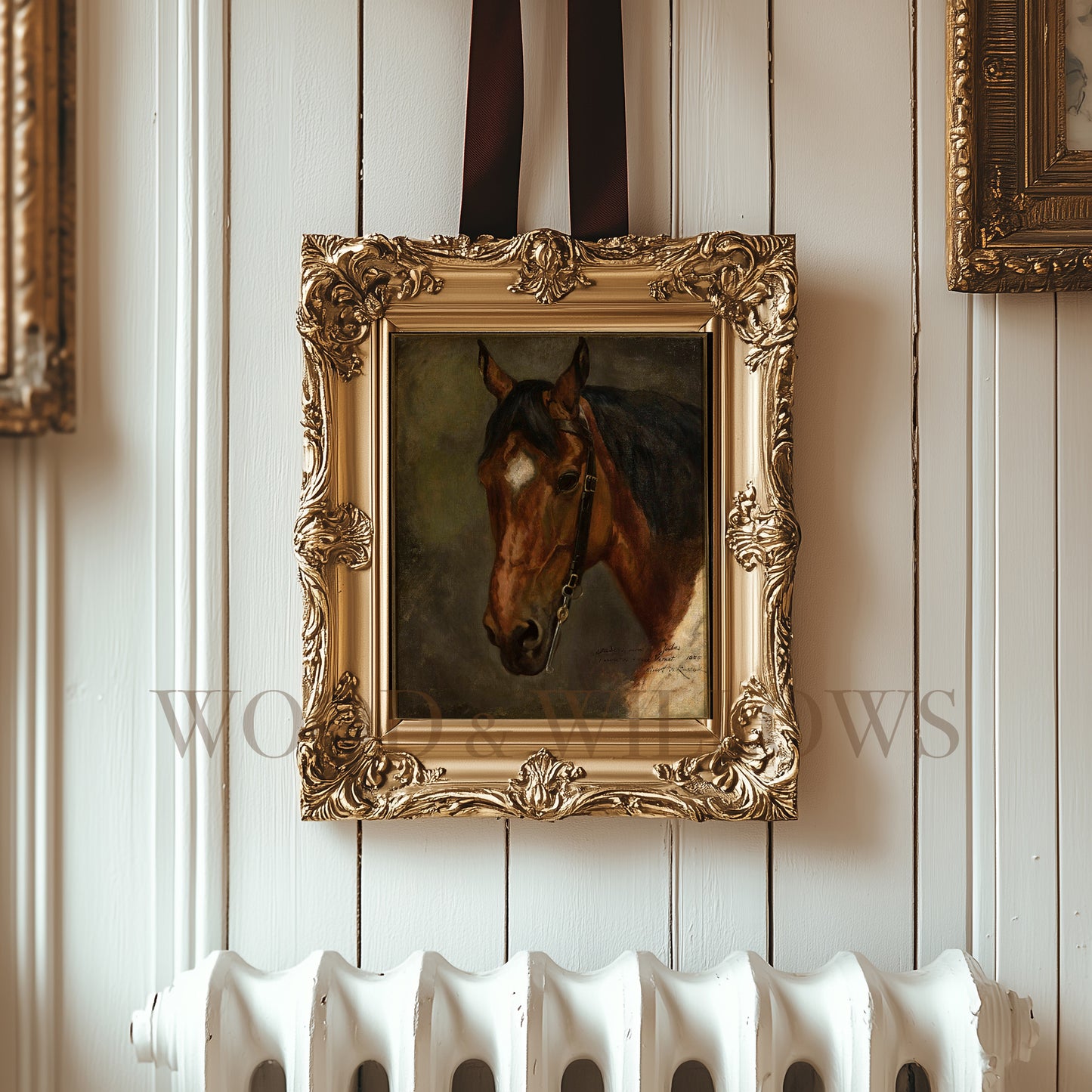 Vintage Horse Print Giclée Art – Antique Equestrian Artwork on Canvas & Archival Paper