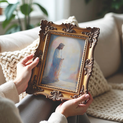 Jesus Before the Cross – Crown of Thorns Art Print | Passion of the Christ | Faith-Based Christian Wall Art