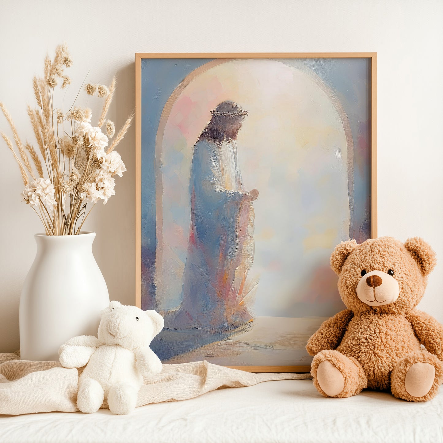 Jesus Before the Cross – Crown of Thorns Art Print | Passion of the Christ | Faith-Based Christian Wall Art