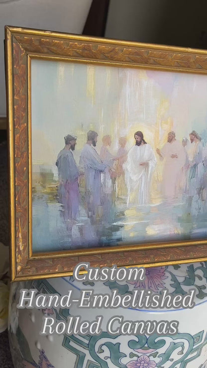 Jesus Being Baptized - Christian Artwork