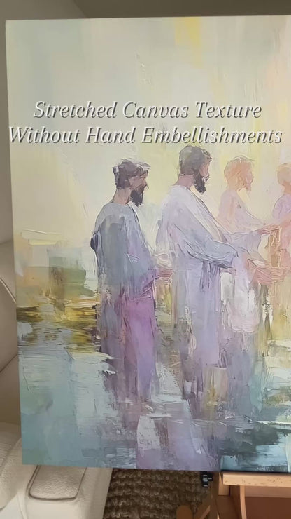 Jesus Being Baptized - Christian Artwork